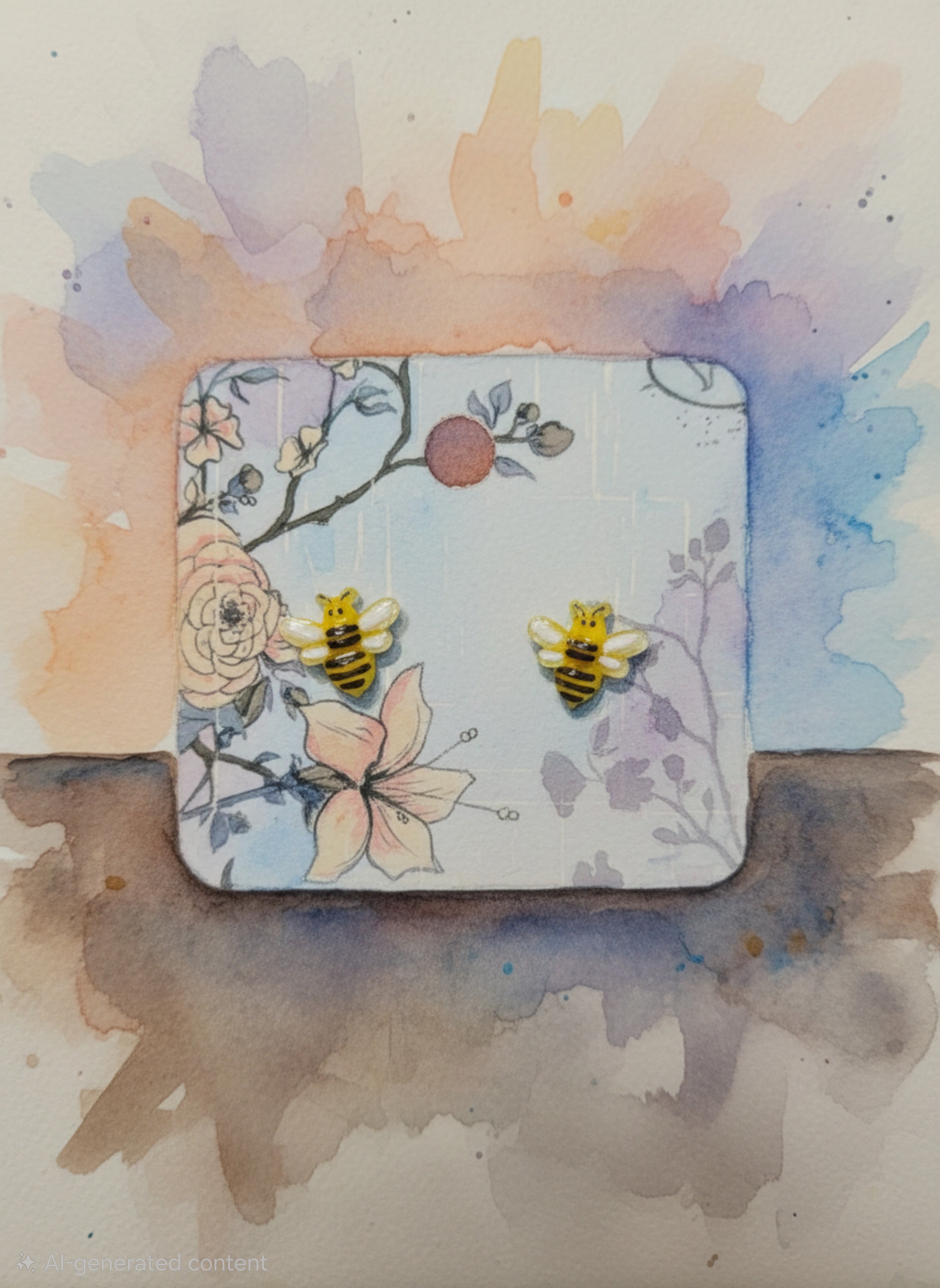 Small Bee Post Earings