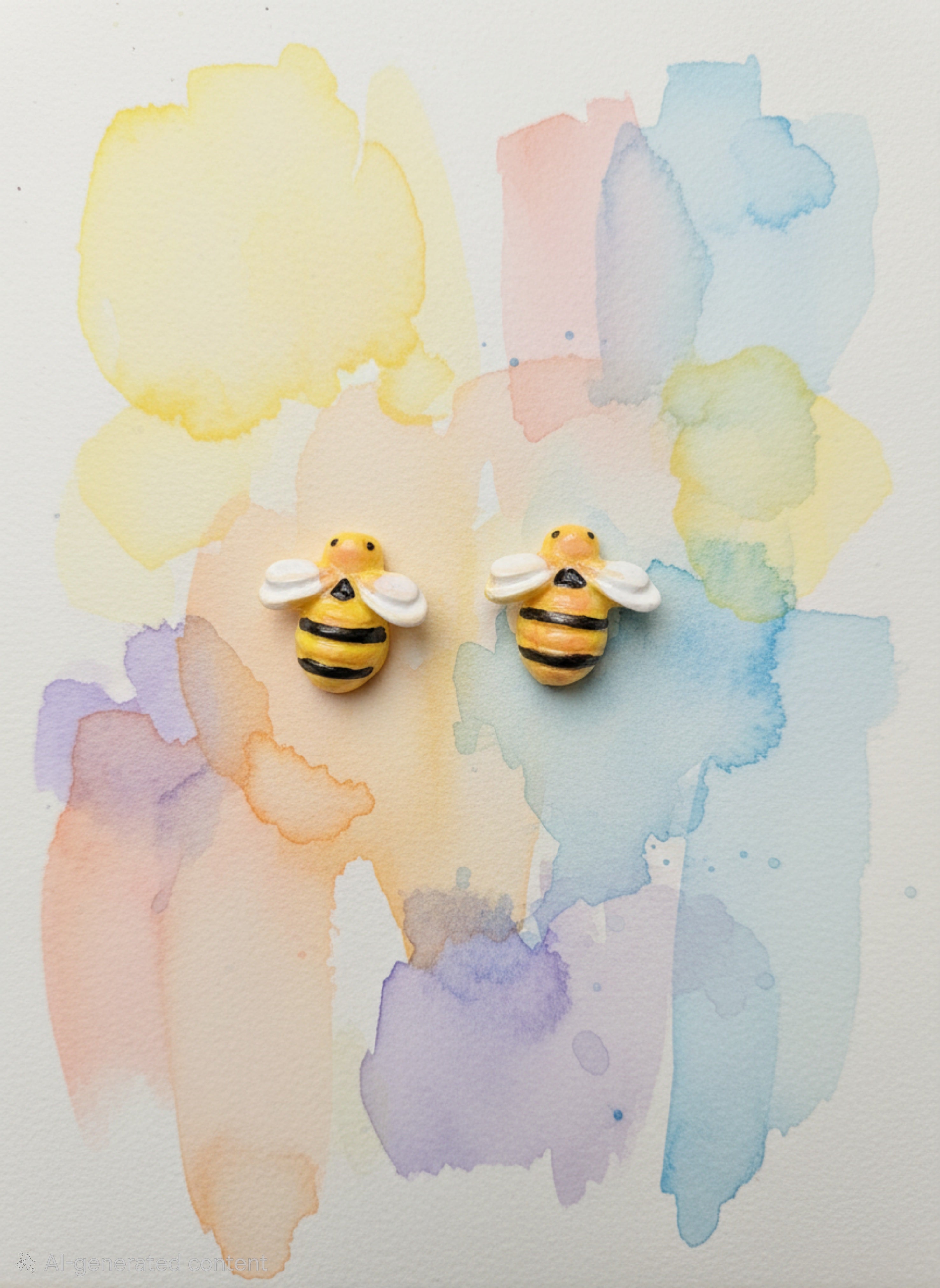 Large Bee Post Earrings