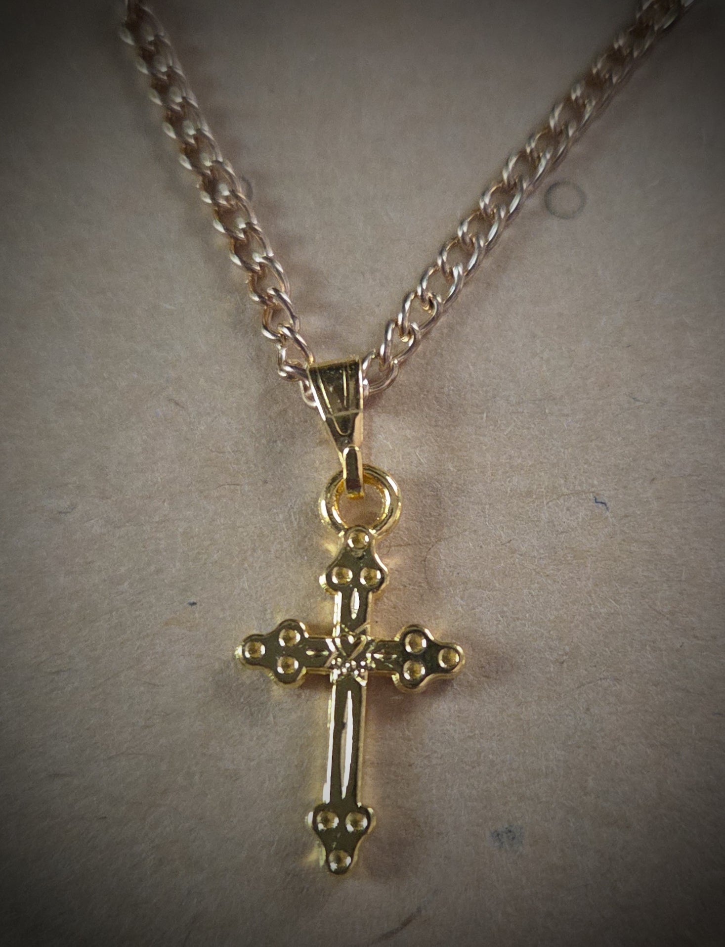 Gold Cross Necklace 2