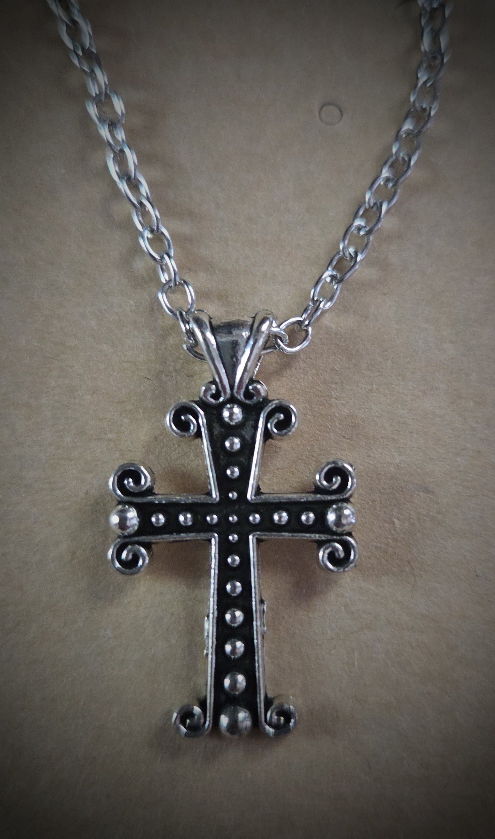 Silver Cross Necklace 2