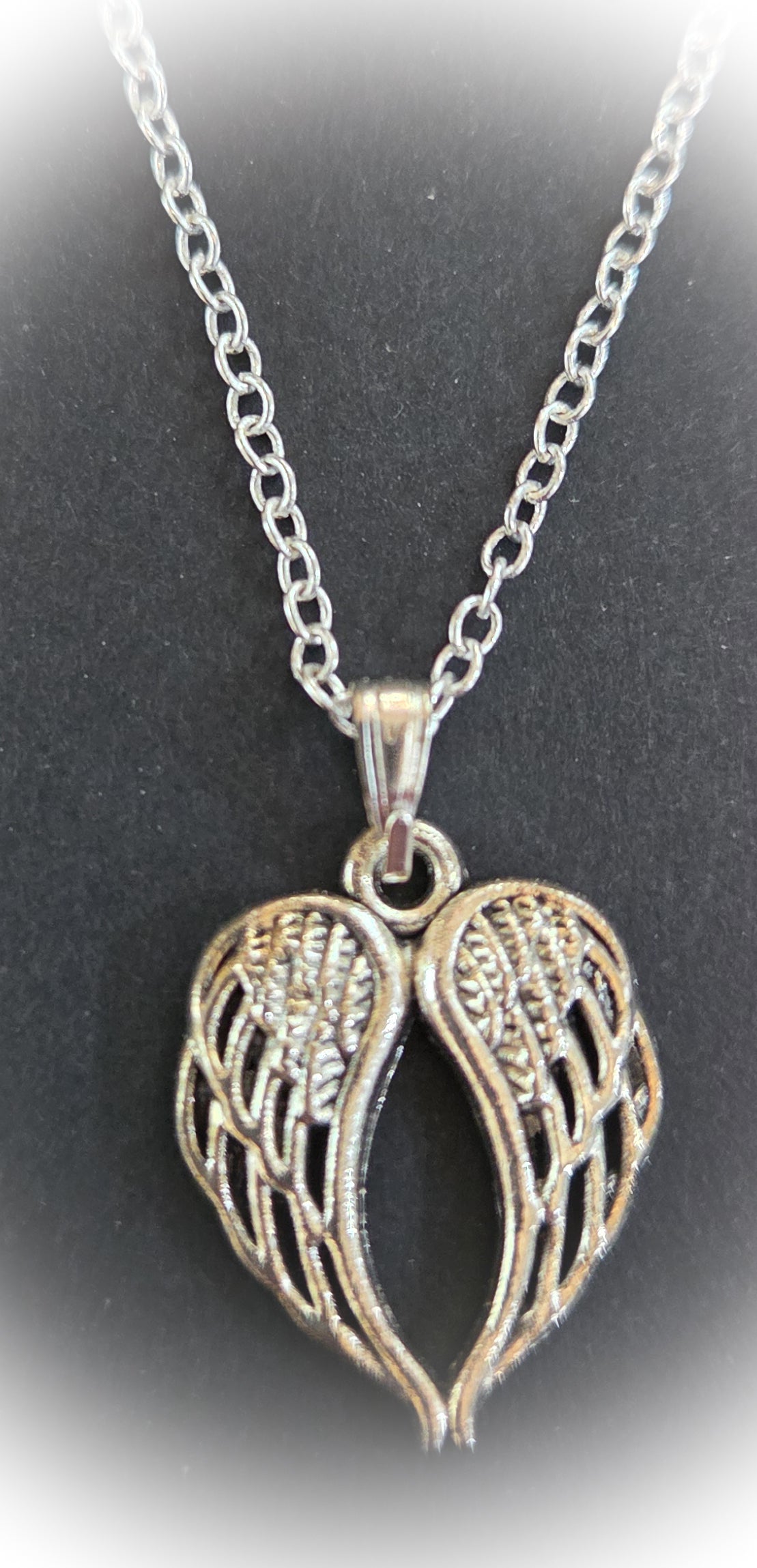 Wings Necklace on 13" Silver Chain