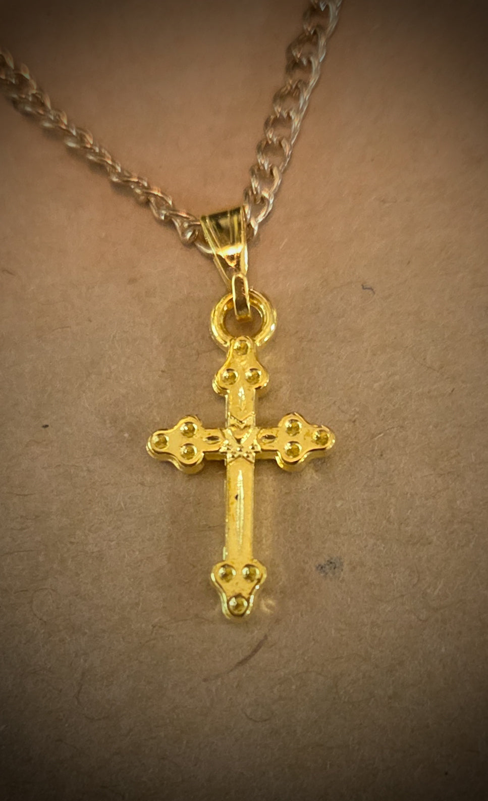 Gold Cross Necklace 1