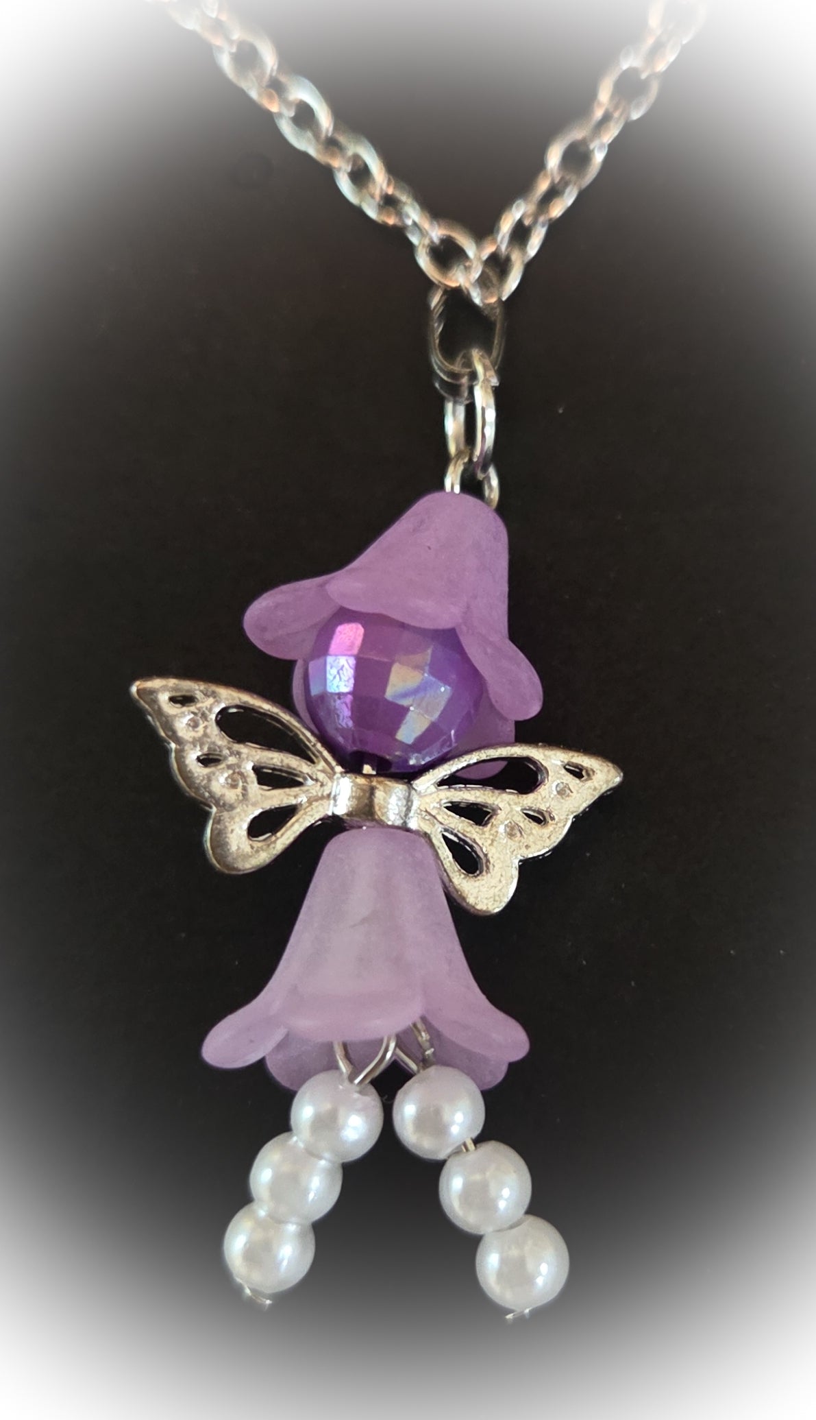 Fairies Necklace on 13" Silver Chain
